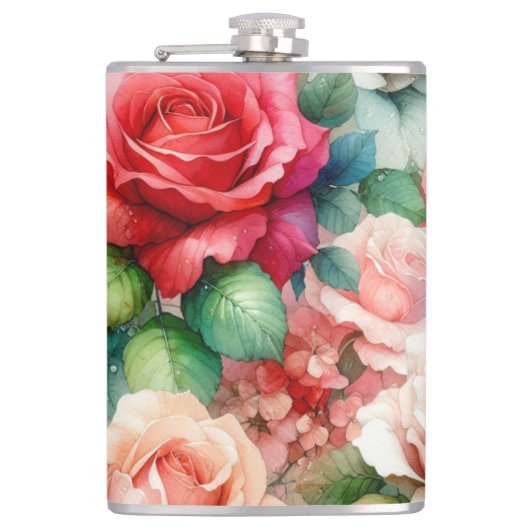 grillig Roos Heupfles (Voorkant)