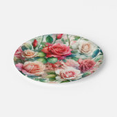 grillig Roos Papieren Bordje (Gekanteld)