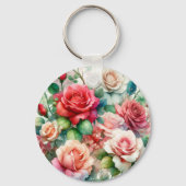 grillig Roos Sleutelhanger (Voorkant)