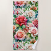 grillig Roos Strandlaken (Voorkant)