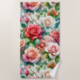 grillig Roos Strandlaken