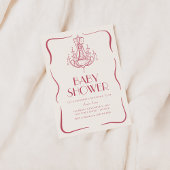  grillig roze Baby shower Uitnodigen Kaart