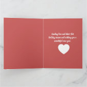 grillig roze kerstpatroon kaart (Binnen)