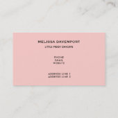 grillig roze varken visitekaartje (Achterkant)