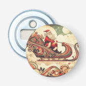 /grillig/santa/kerst button flesopener (Voorkant)