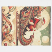 /grillig/santa/kerst fleece deken (Voorkant (Horizontaal))