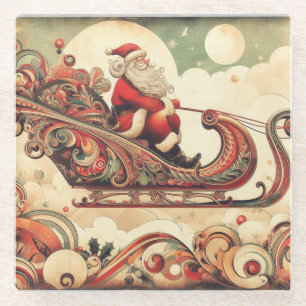 /grillig/santa/kerst glazen onderzetter