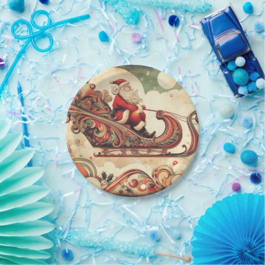 /grillig/santa/kerst papieren bordje (Feest)