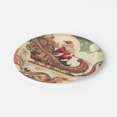 /grillig/santa/kerst papieren bordje (Gekanteld)