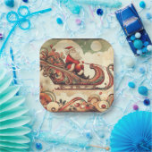 /grillig/santa/kerst papieren bordje (Feest)