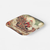 /grillig/santa/kerst papieren bordje (Gebogen)