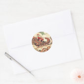/grillig/santa/kerst ronde sticker (Envelop)