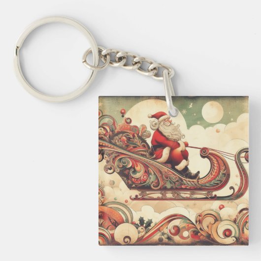 /grillig/santa/kerst sleutelhanger (voorkant)