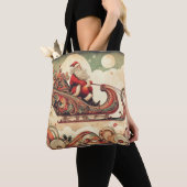 /grillig/santa/kerst tote bag (Dichtbij)