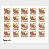 /grillig/santa/kerst vierkante sticker (Vel)