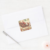 /grillig/santa/kerst vierkante sticker (Envelop)