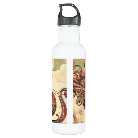 /grillig/santa/kerst waterfles (Achterkant)