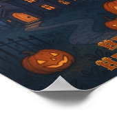 grillig Schattige spookachtig spookhuis | Hallowee Poster (Hoek)