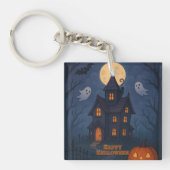 grillig Schattige spookachtig spookhuis | Hallowee Sleutelhanger (voorkant)