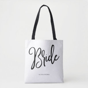 grillig schrift   Bride Tote Bag