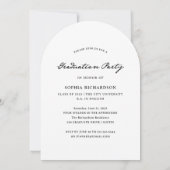 grillig schrift | Chic Photo Graduation Party Kaart (Achterkant)