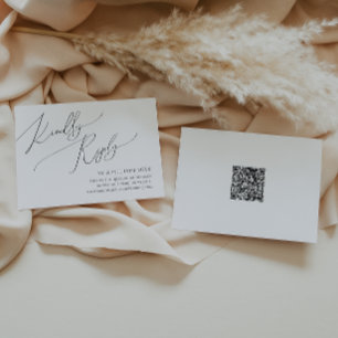 grillig schrift Horizontale QR-Code RSVP-kaart RSVP Kaartje