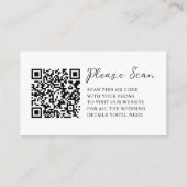 grillig schrift | Huwelijkswebsite QR Code Informatiekaartje (Achterkant)