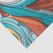 Grillig Sinaasappel | Bondi Blue | draaibare ontko Tissuepapier (Detail)