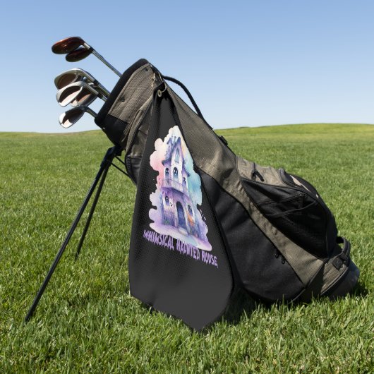 grillig spookhuis golfhanddoek (Groen)