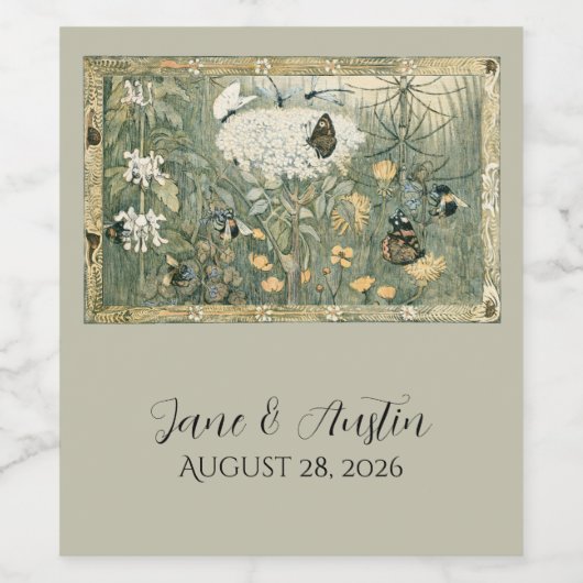 grillig sprookje wijn etiket (Enkel label)