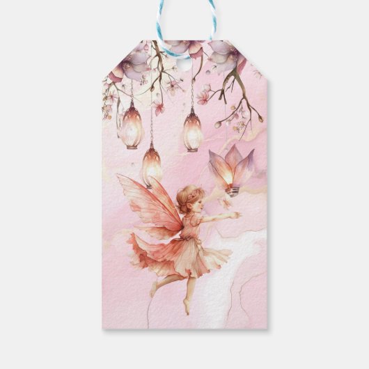 grillig sprookjesachtig thema cadeaulabel (Achterkant)