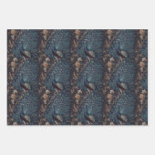 grillig stijl patroon pauwenvogel inpakpapier vel (Voorkant)