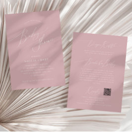 grillig stoffig Roos | Alles in één Baby shower Kaart