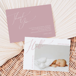 grillig stoffig Roos dank je wel Baby Aankondiging