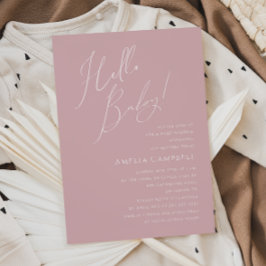 grillig stoffig Roos Hallo Baby Baby Shower Kaart