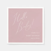 grillig stoffig Roos Hallo Baby shower Servet (Voorkant)