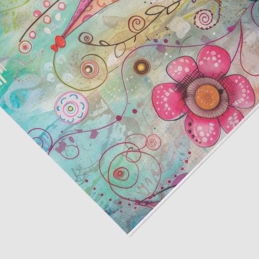 GRILLIG THEE CUP HUIS DECOUPAGE TISSUEPAPIER (Detail)