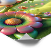 Grillig Trio van Lente Zangvogels Poster (Hoek)