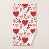 grillig Valentijn hartpatroon Bad Handdoek (Handdoek)