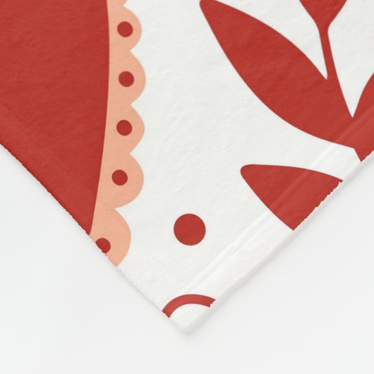 grillig Valentijn hartpatroon Fleece Deken (Hoek)