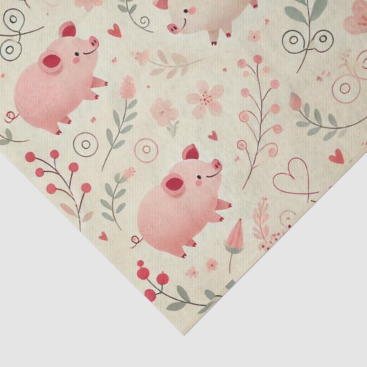 grillig varken tissuepapier (Detail)