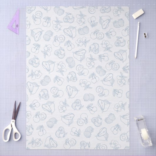 Grillig Vers Van De Markt Blauwe Bruiloftsdouche Tissuepapier (Craft)