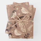 grillig vogelpatroon inpakpapier vel (In situ)