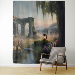 grillig wandtapijt in bossen wandkleed