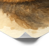 grillig Waterverf beverportret Poster (Hoek)