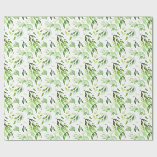 grillig Waterverf-bladpatroon Cadeaupapier (Vlak)