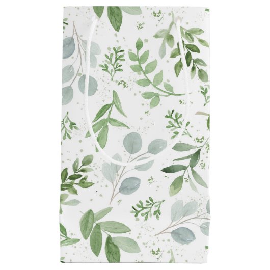 grillig Waterverf groen Klein Cadeauzakje (Voorkant)