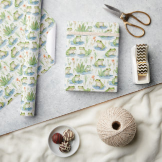 grillig Waterverf kikkerpapier Cadeaupapier