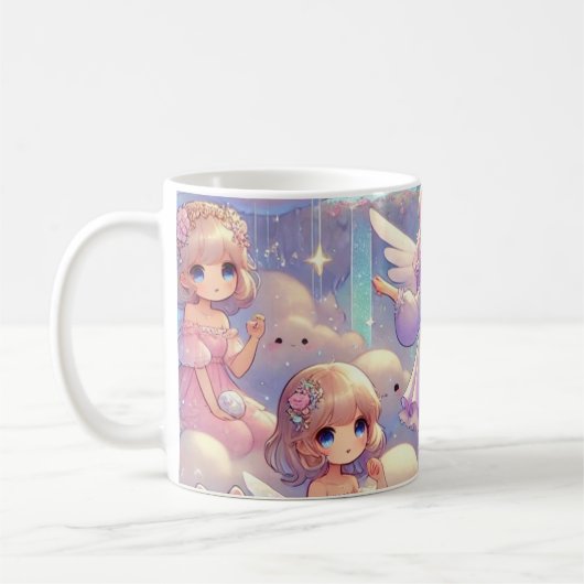 grillig wereldontwerp koffiemok (Links)