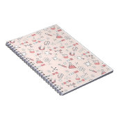 grillig wetenschapsdoedelpatroon notitieboek (Rechterzijde)